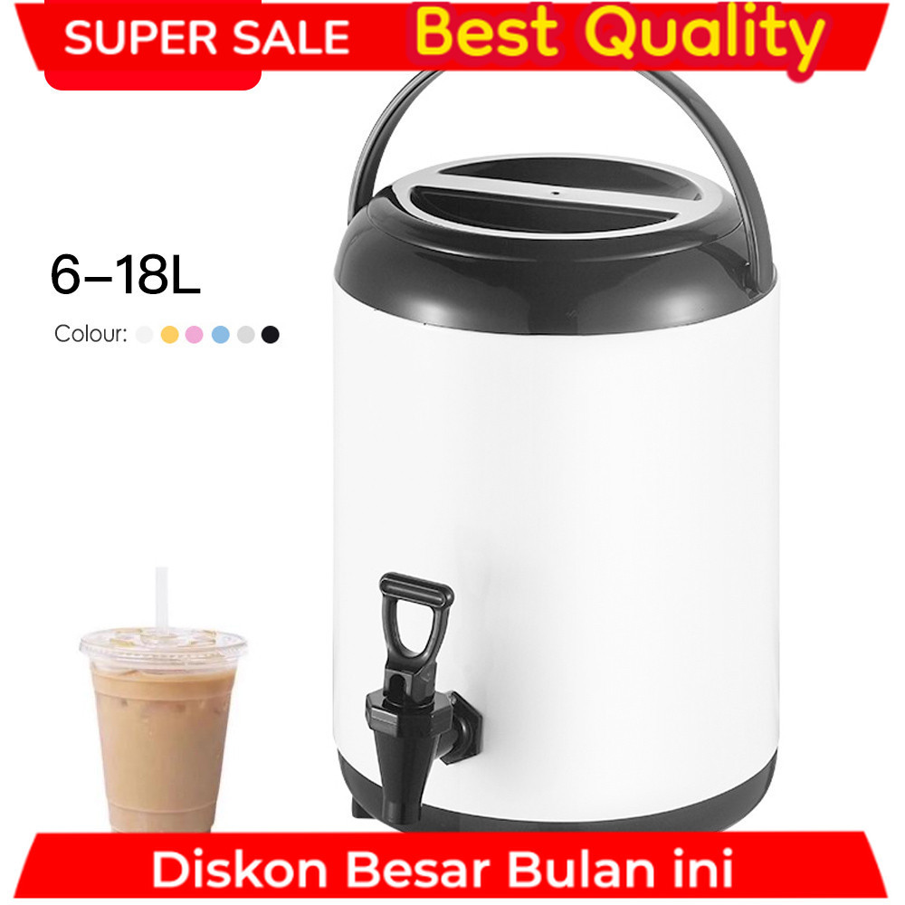 XEOLEO Insulation barrel 10L White Milk tea Bucket for keep warm/cold Bubble tea Insulation preserva
