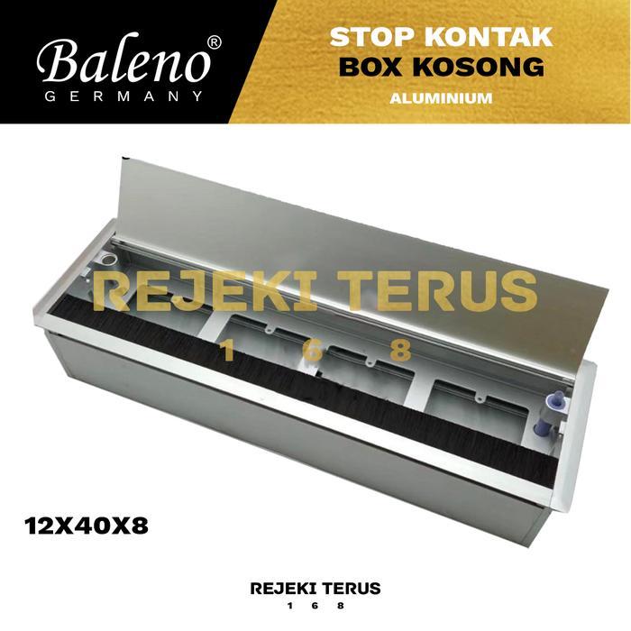 Tutup Stop Kontak Meja Box Colokan Tempat Listrik Tanam Lubang Kabel 12x40 cm 4 Lubang