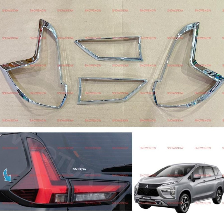 Garnish lampu belakang Xpander Cross 2023 hitam chrome