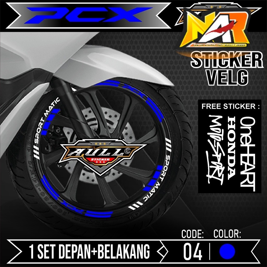 Stiker Cutting Velg PCX - Aksesoris Stiker Cutting Sticker List Velg Motor Honda PCX 160 PCX 150 Lis