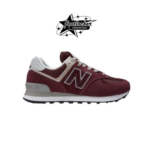 Sepatu New Balance  574 Burgundy Red White  Original   Unisex
