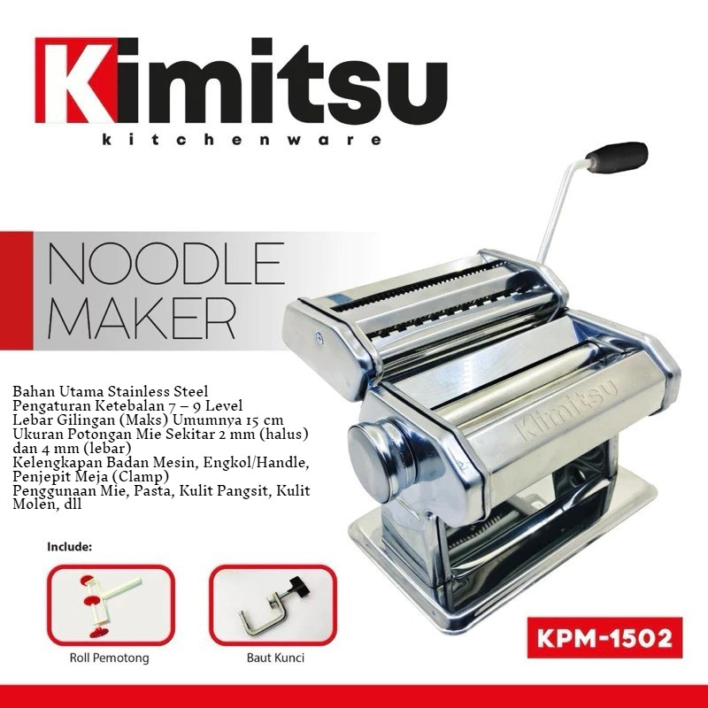 Kimitsu Mesin Pembuat Mie KPM Gilingan Mie Atlas / Pasta Maker / Noodle Maker