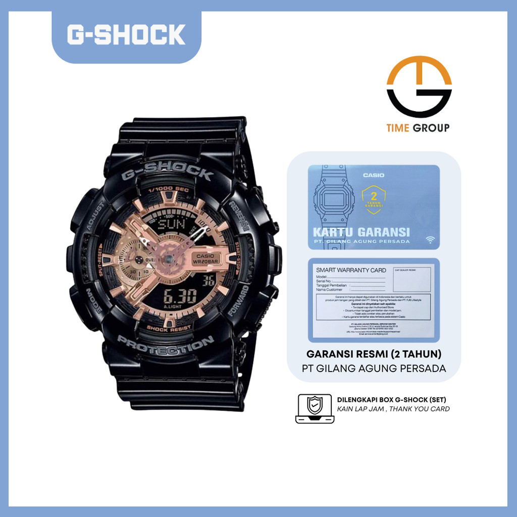 JAM TANGAN PRIA CASIO G-SHOCK GA110MMC-1AD GA-110MMC-1 ANALOG DIGITAL RESIN STRAP ORIGINAL