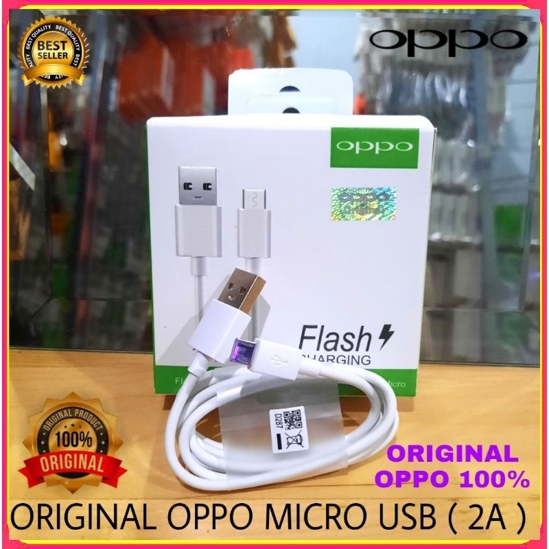 New Kabel Data Oppo A12 Micro USB Flah Charging Kabel Oppo Original 100% 5V - 2A