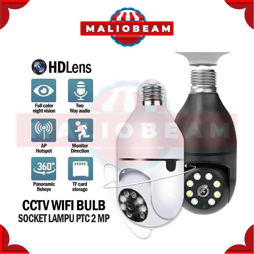 CCTV PTZ CAMERA WIFI Dome Model Lampu  CCTV - Dengan LED BOHLAM CCTV