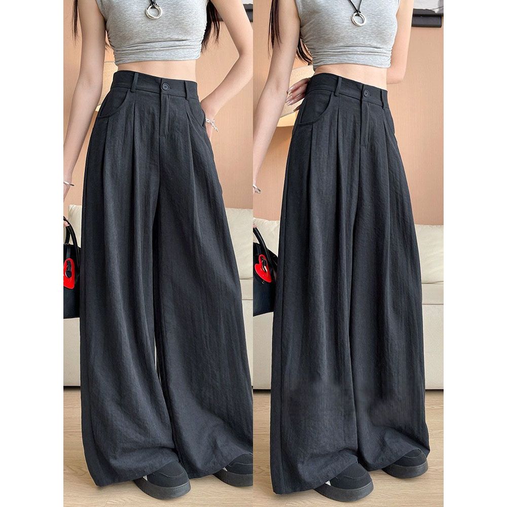 Celana Setelan Kaki Lebar Wanita-2025 Celana Olahraga Kurus Baru