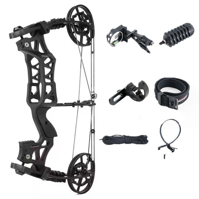 Compound Bow Set Steel Ball Bow M109EA Compound Pulley Bow 40-70lbs Hunting Compound Bow Package for