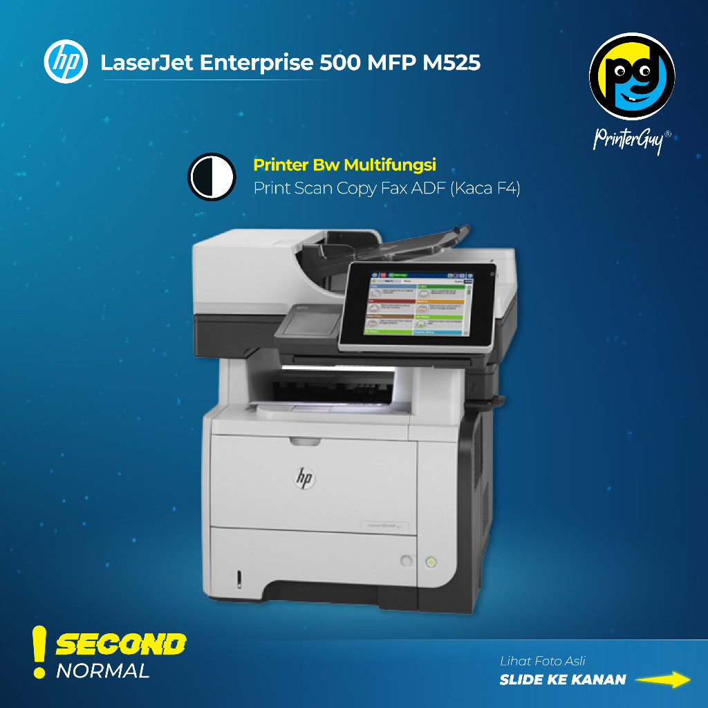Mesin Fotocopy HP LaserJet Enterprise 500 MFP M525 - Duplex Kaca F4
