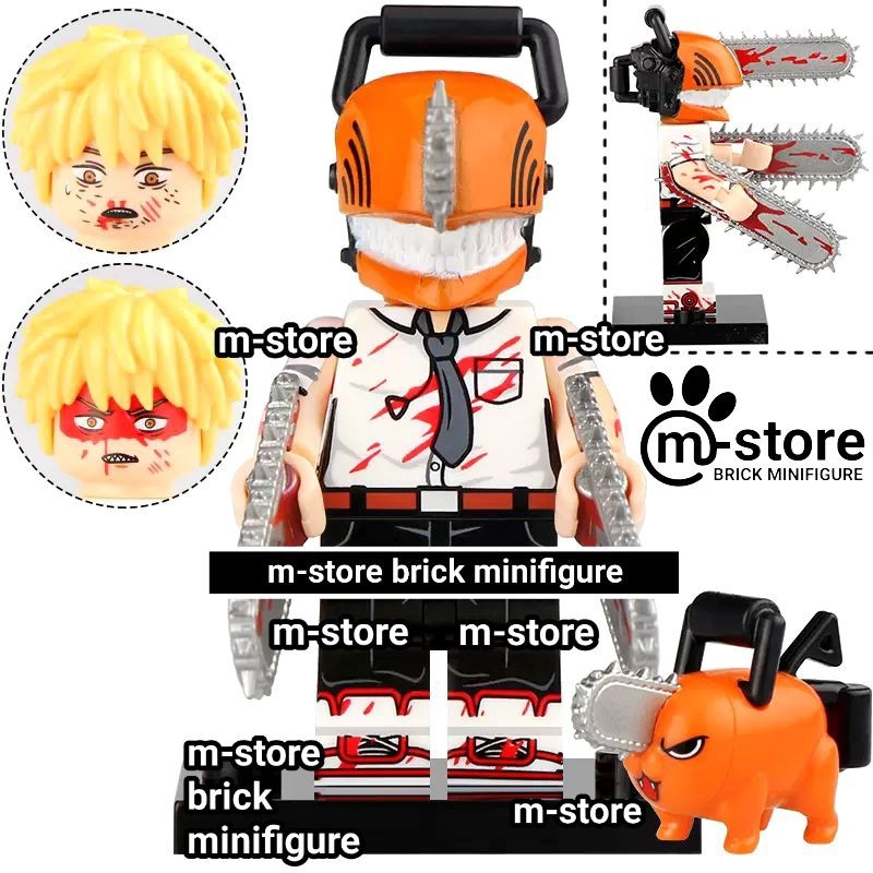 mainan edukatif kreatif chainsaw man pochita denji 