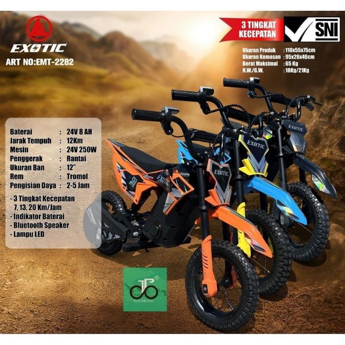 Mini Motor Trail Anak Listrik Exotic EMT 2282 Tril ces (EMT-2282) EMT2282