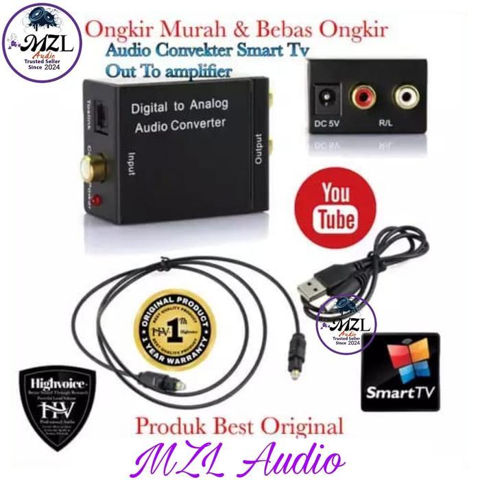 alat convekter Audio Smart tv out to power amplifier Buat karaoke