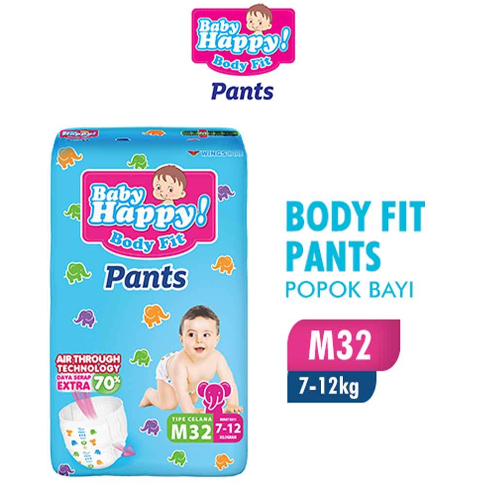 Baby Happy ! Baby Diapers Pants 34/32'S  Medium