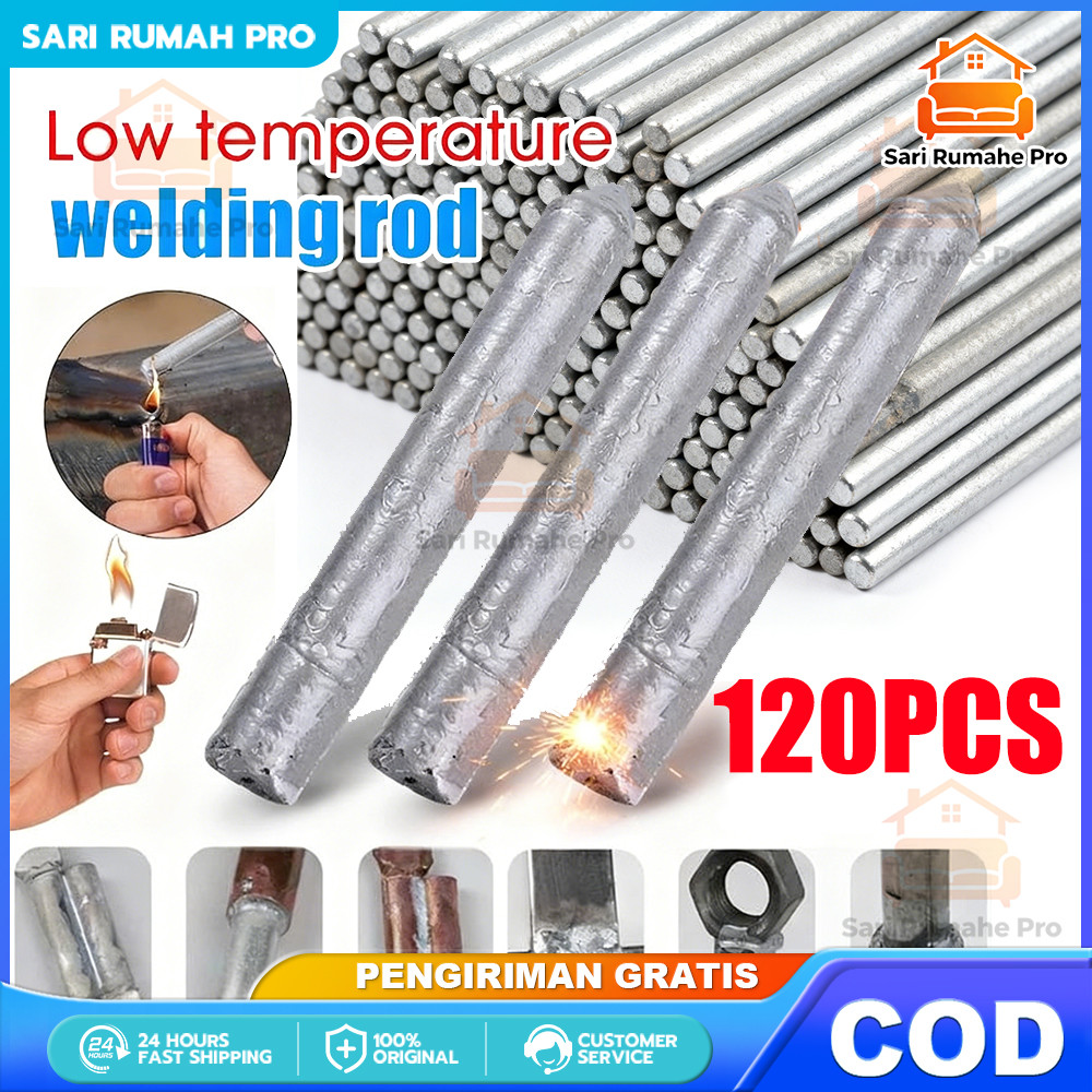 Diskon 120Pcs Batang Las Timah Bakar Korek Api Tambal Timah Bakar Stik Lilin Solder Suhu Rendah kawa