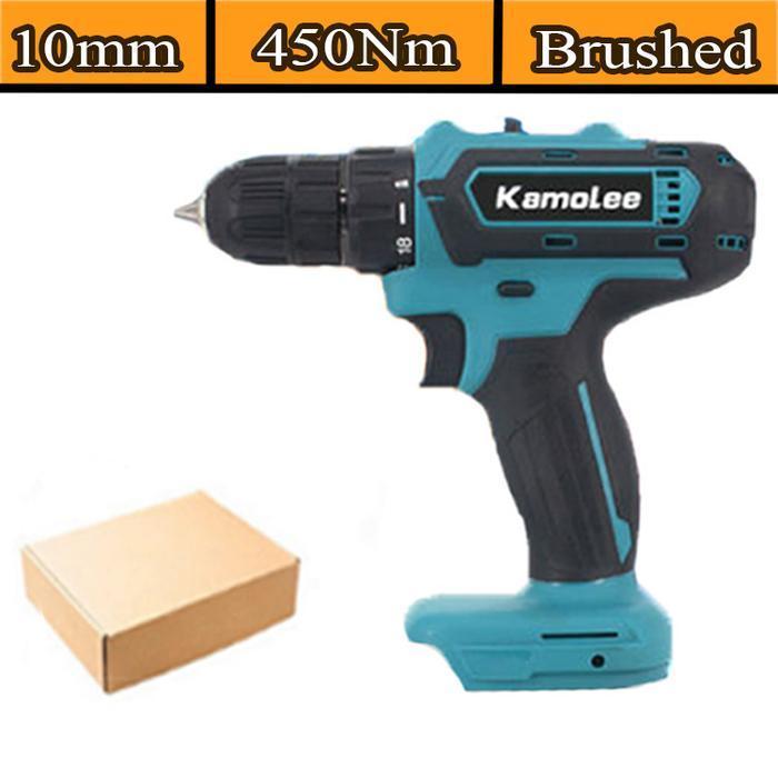 Kamolee 18V Mesin bor cordless 10mm/13mm/Elektrik Drill/Brushless - A(no baterai)