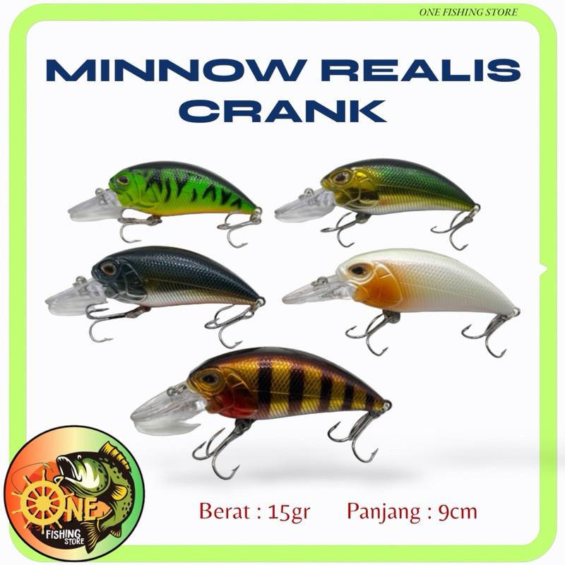 Minnow Realis Crank 15gram/9cm umpan casting umpan pancing