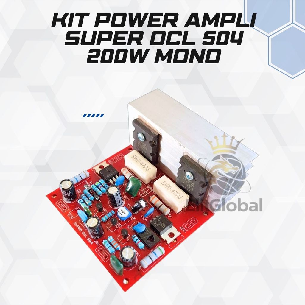 Kit Power Amplifier Mono OCL 504 Super 150–200W Toshiba C5200 A1943