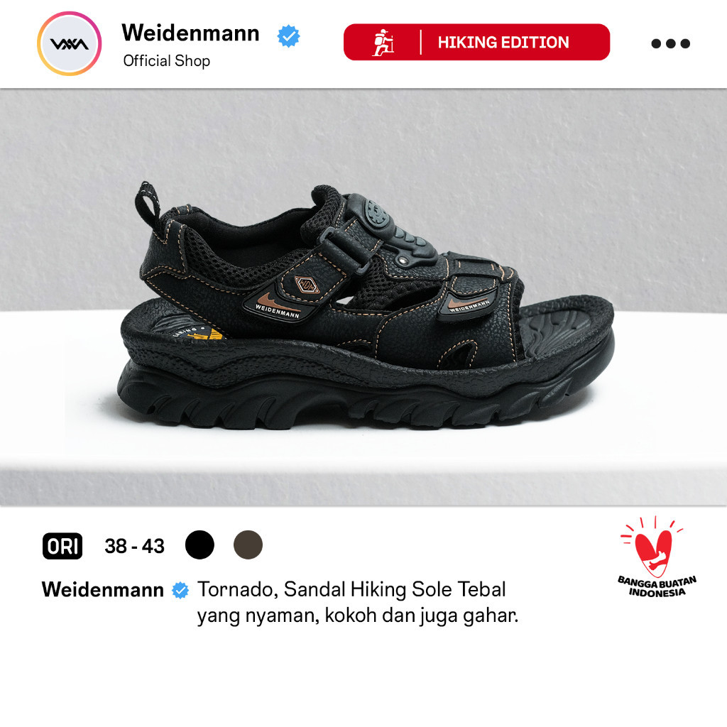 12.12 BIG SALE Weidenmann Tornado Sandal Gunung / Hiking Outsole Tebal Pria