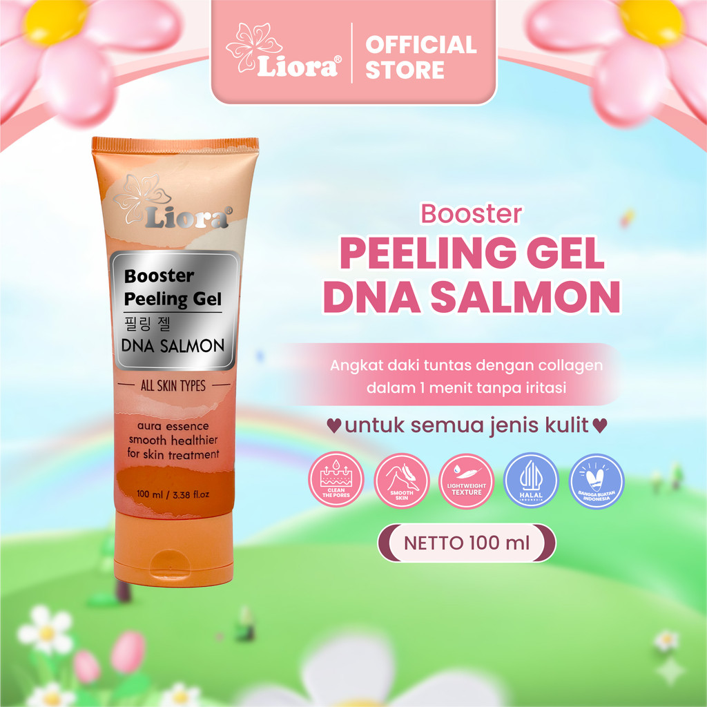 LIORA Booster Peeling Gel DNA Salmon - 100ML | Exfoliating Gel Perontok Daki dan Ketiak Hitam