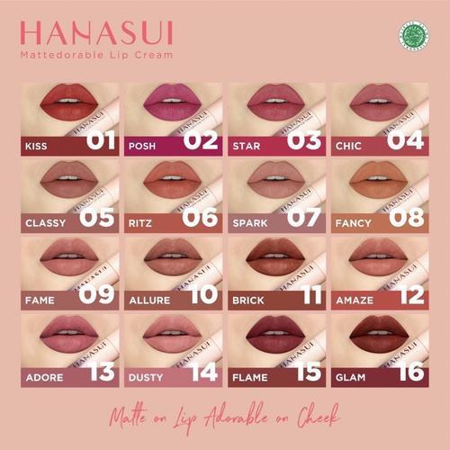 (GROSIR) Hanasui Matte Lipcream (Mattedorable, Bobba, Matcha Series)