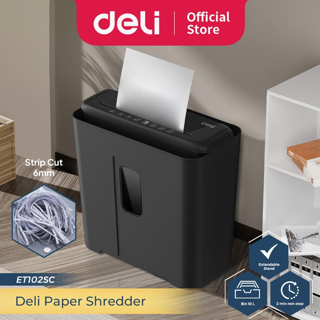 PAPER SHREDDER DELI ET102SC Strip Cut 6 LEMBAR / MESIN PENGHANCUR KERTAS ET-102SC