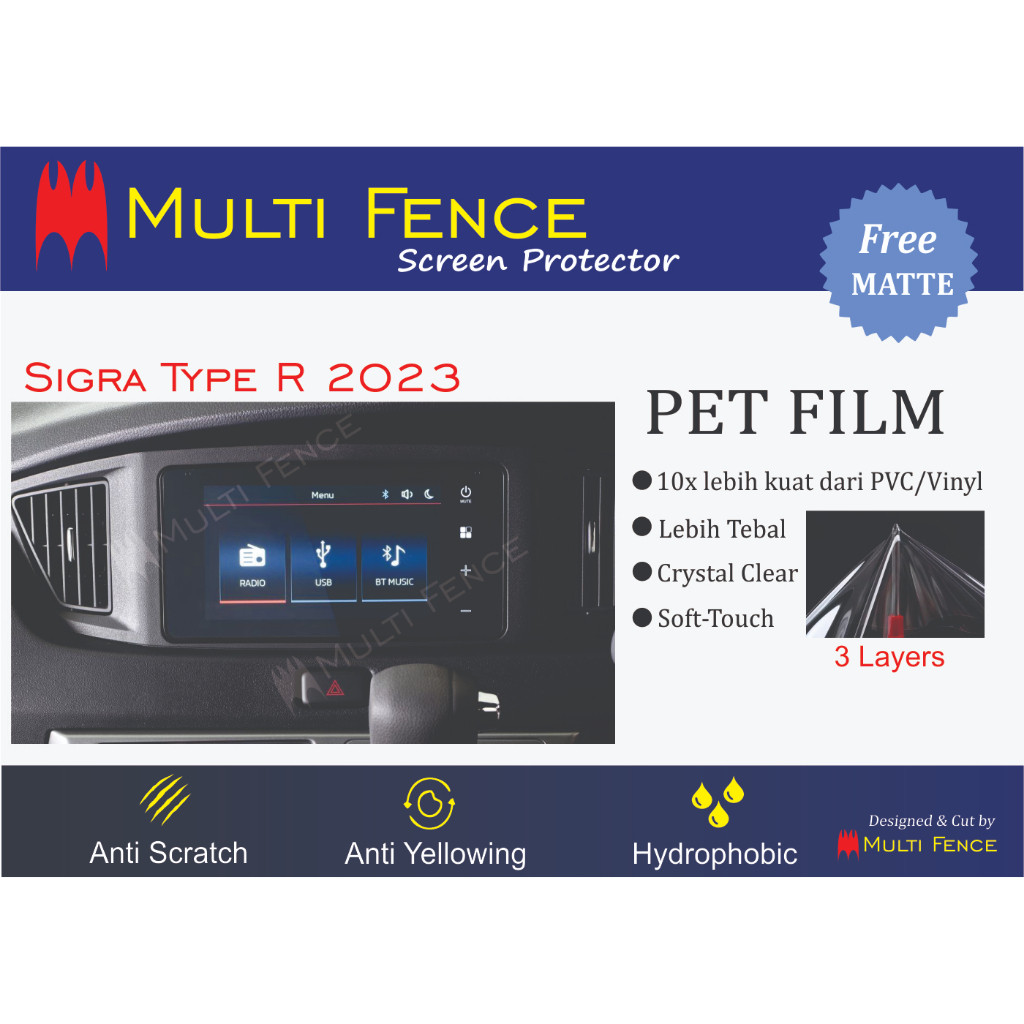 Anti Gores Head Unit New Daihatsu Sigra Type R 2023