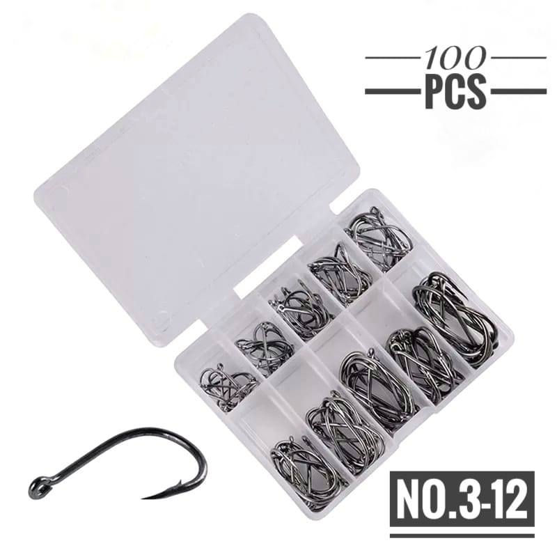 MATA Kail Pancing No 3-12 Set 100 PCS Mata Kail Pancing Set Super Tajam