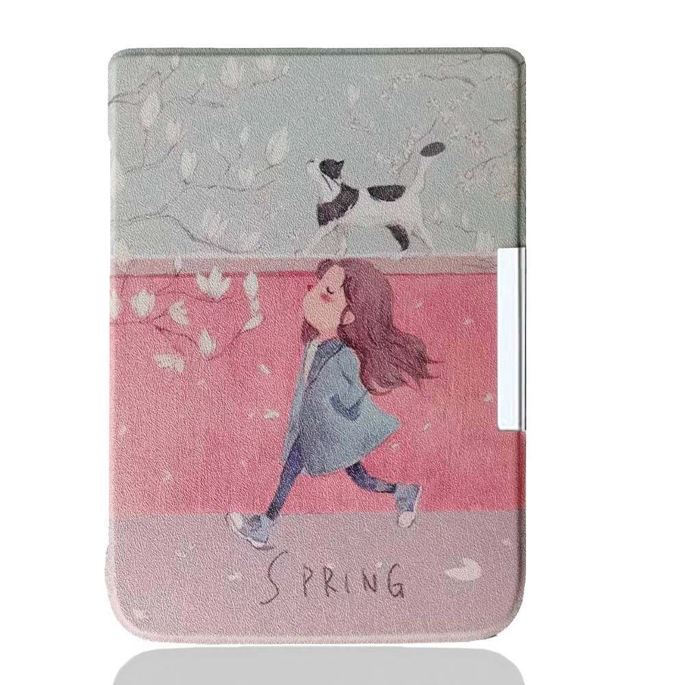 Slim Case for PocketBook Basic Lux 4 (2023 Released - Model PB618) - Lightweight PU Leather Folio Co