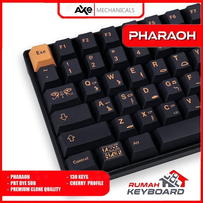 AXE MECHANICALS - Cherry- Pharaoh- Pbt - Dye Sub - Keycap - Keycaps