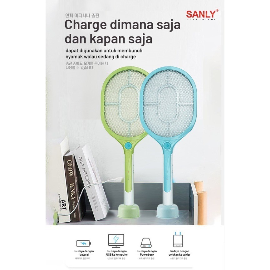 RAKET NYAMUK SANLY / Rakek led pembasmi nyamuk Praktis