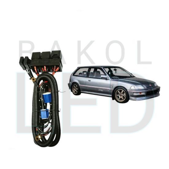 Relay Set Lampu Utama LED H4  Mobil Honda Civic Nouva BL