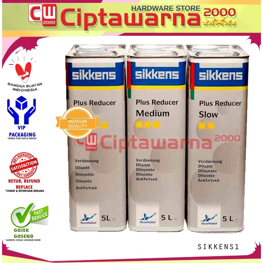 Thinner PU Sikken Reducer Fast Medium Slow Dry Tiner 1L Palembang - CWS