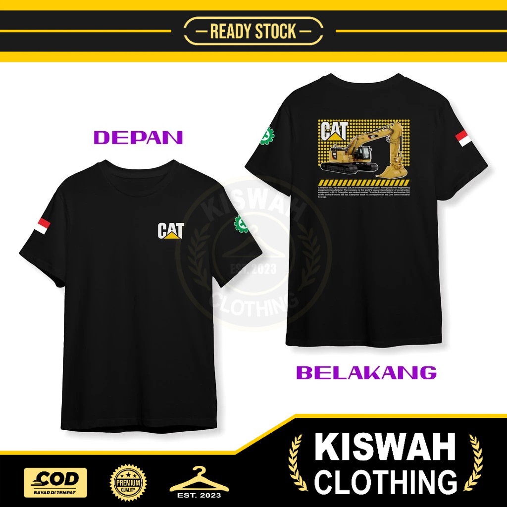 Kaos Tshirt Excavator Caterpillar Streetwaer DB Kaos Distro