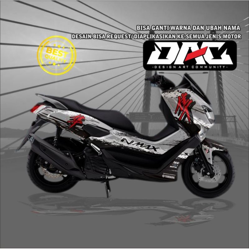 Stiker Motor Sticker Decal  NMAX grafis putih full body Murah Berkwalitas