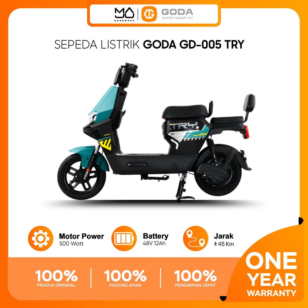 Sepeda Listrik GODA -TRY GD 005 Power 48V 12 AH 650W - Garansi Resmi