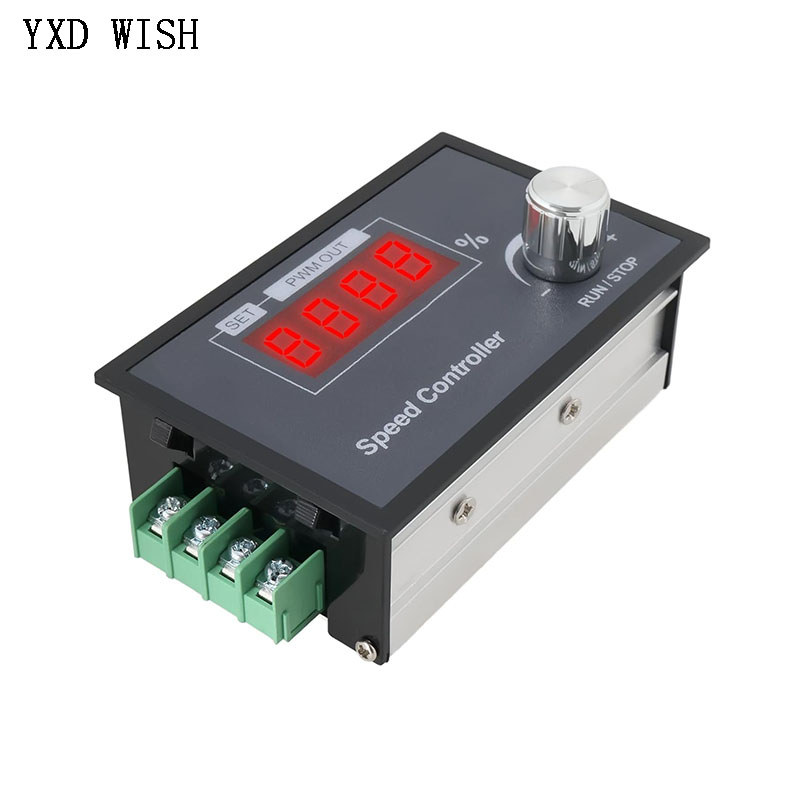 DC 6-60V 30A DC Motor Speed Controller Slow Start Soft Stop PWM gital say 0~100% Adjustable Motor Sp