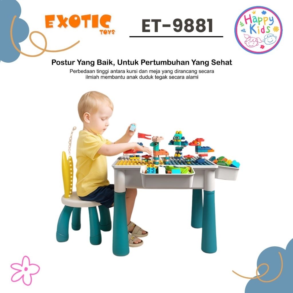 (ShopNex) MEJA LEGO MAINAN DAN BELAJAR MULTIFUNGSI ET- 9881