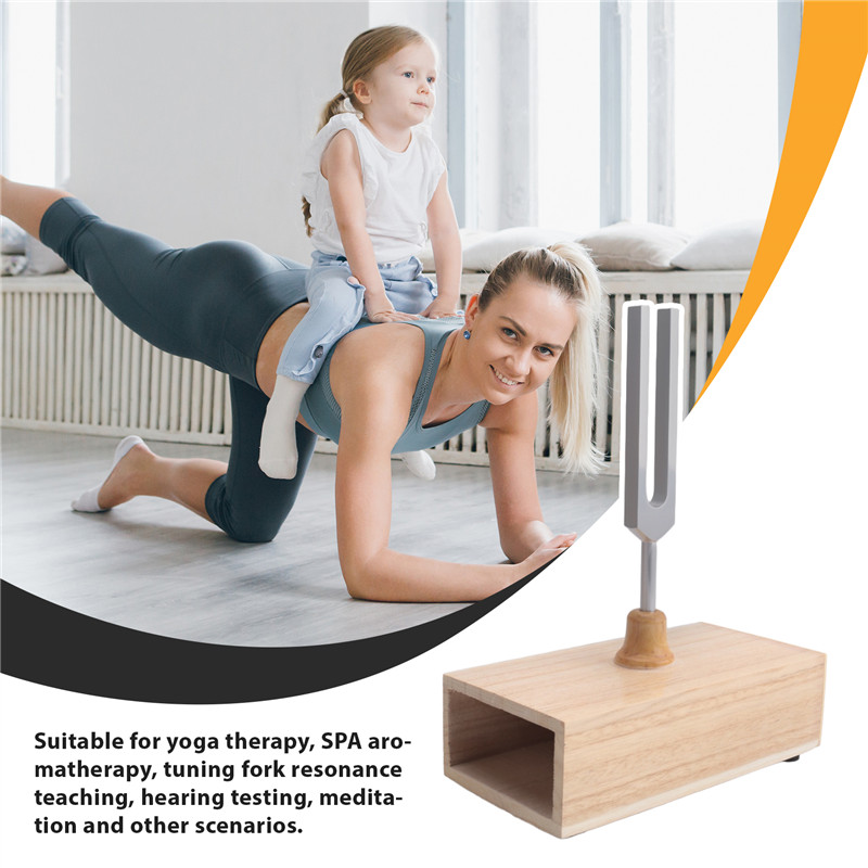 528Hz Tuning Fork With Resonance Box Wooden Speaker Wood + Aluminum Alloy Perfect For SPA Aromathera