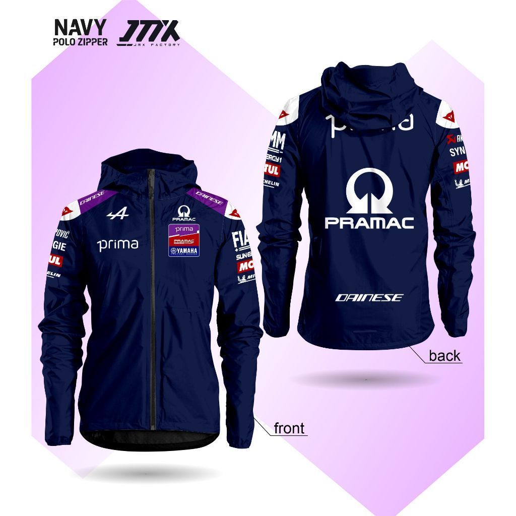 jaket waterproff pramac racing crew motogp jaket anti air motogp 2025 prima pramac