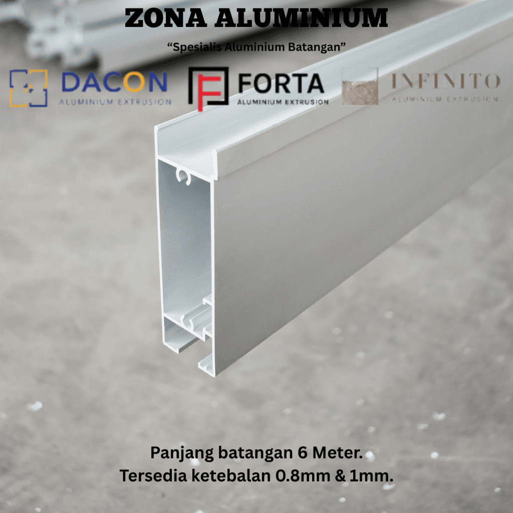 Aluminium Batangan 57031 Ambang Bawah untuk Folding Door