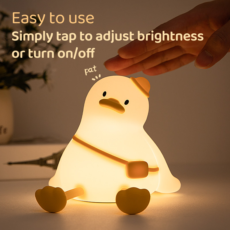 Cartoon Duck Small Night Light Desk Table Lamp Cute Duck Night Lamp Desk Decoration Night Light Beds