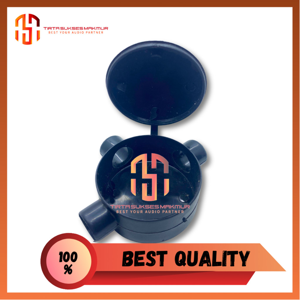 T DOS hitam TEE DUS / Cabang tiga Dus Hitam listrik sambungan kabel