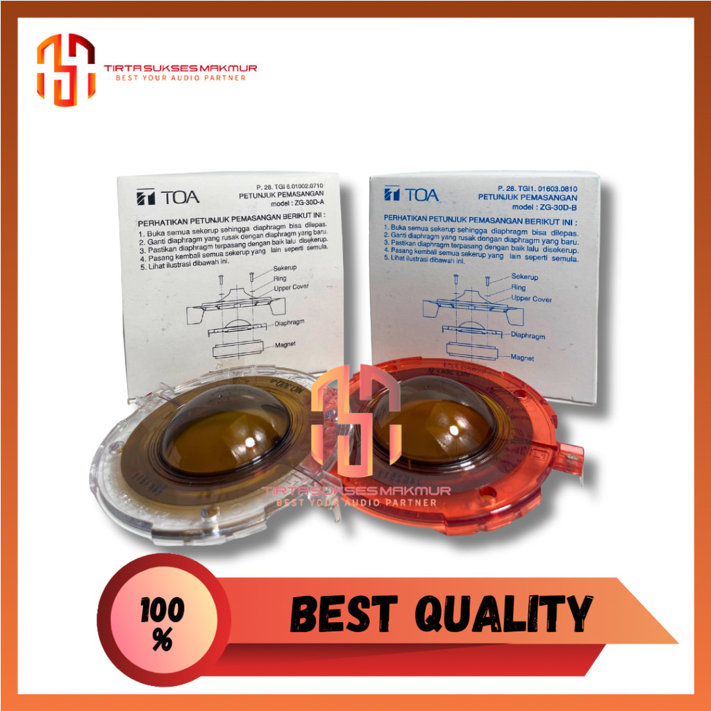 SPUL TOA 25W DAN 50W  ZG-30D-A ZH-5025B ZH-5025BM ZH 5025B 5025BM DIAPHGRAGM SPULL SPEAKER CORONG TO