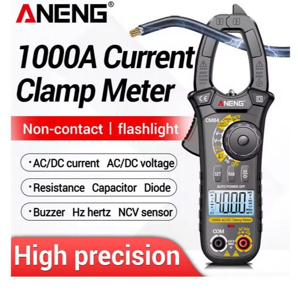 Tang Ampere AC DC Aneng CM84 Clamp Meter Digital NCV 1000 Ampere