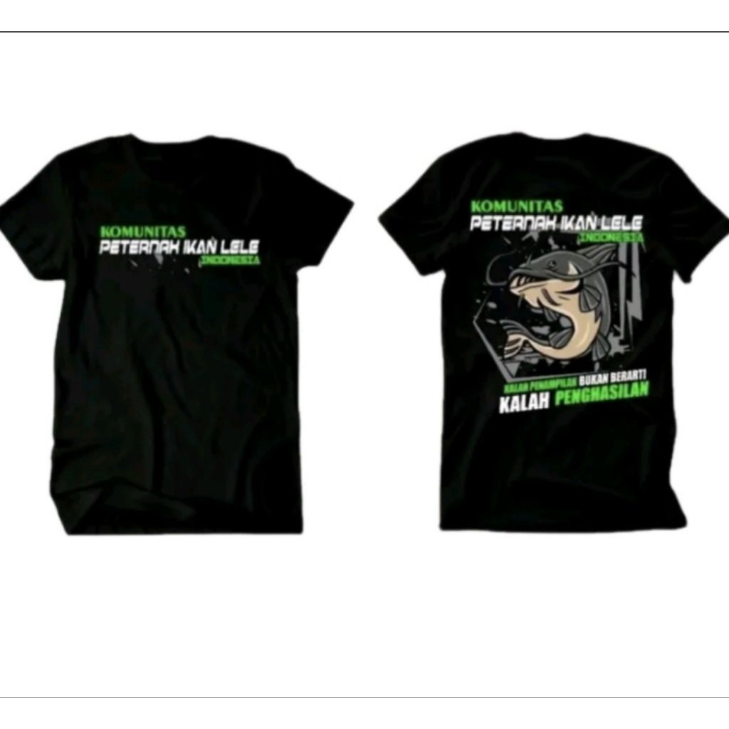 Kaos Hitam Komunitas Peternak Ikan Lele Indonesia Kaos Distro Unisex