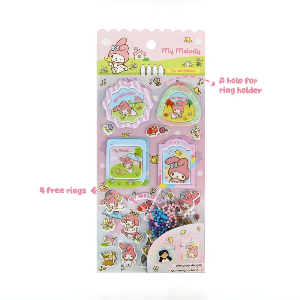 ADINATA My Melody Frame Sticker | Stiker Adinata