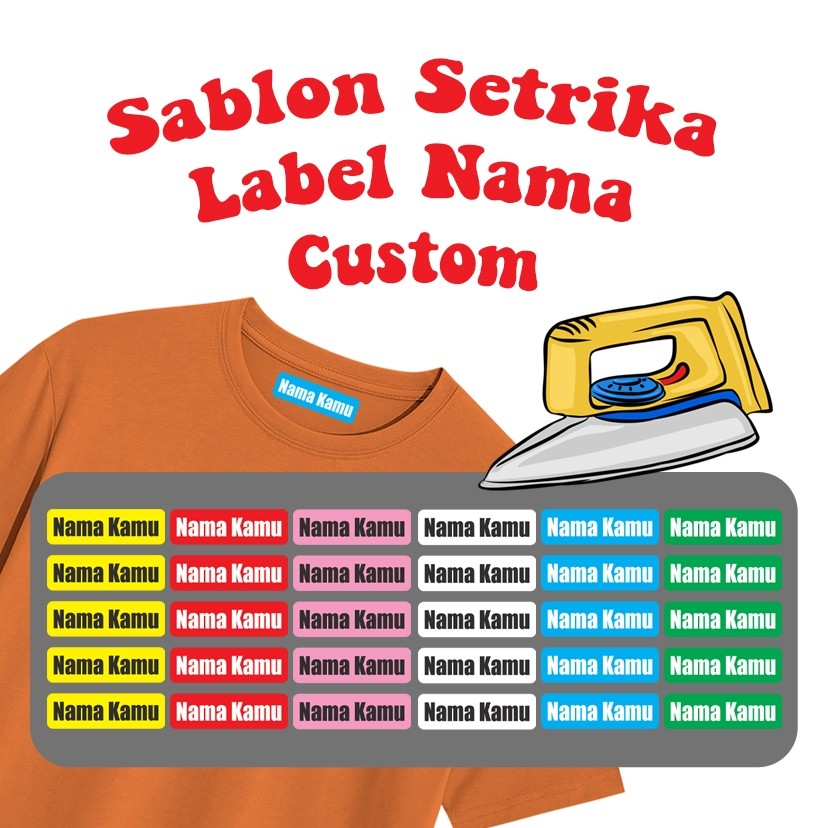 Sablon Setrika Custom Nama