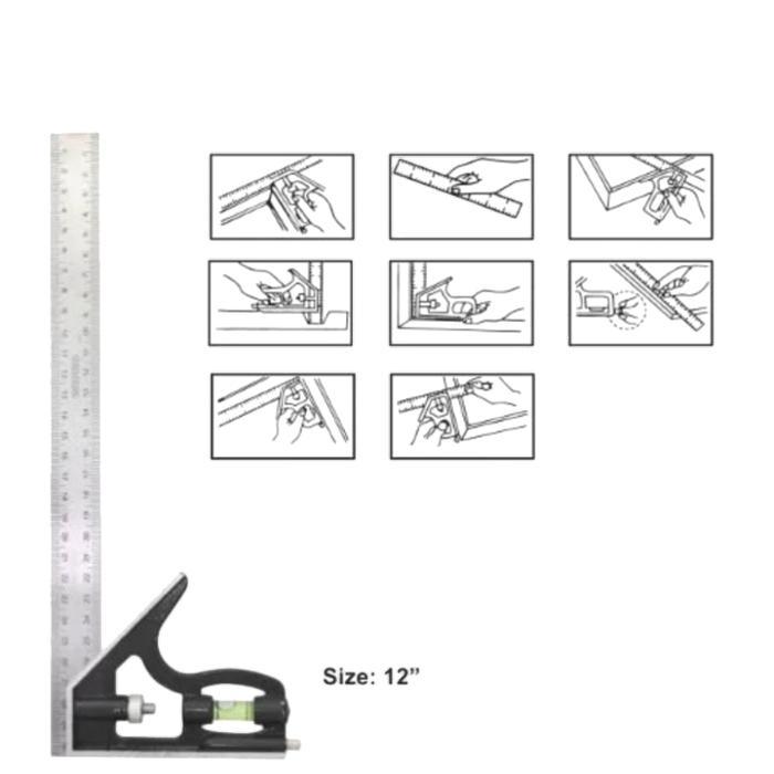 penggaris kombinasi 12"