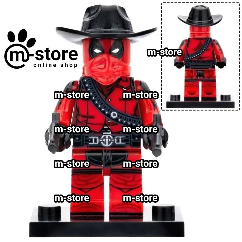 mainan kreatif edukatif deadpool cowboypool cowboy deadpool