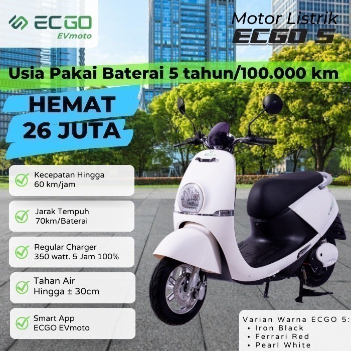 Motor Listrik ECGO 5 Classy [OTR JABODETABEK]