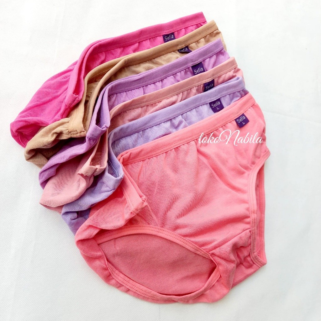 CD Celana Dalam Wanita Dewasa motif Polos | isi 6 PCS | Size M-L-XL-XXL-3XL | Honiting